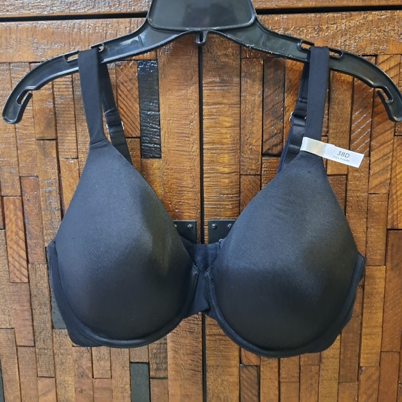 NWT Ambrielle Everyday Bra 38D Black Full Coverage Adjustable Full Figure Smooth - Picture 10 of 12
